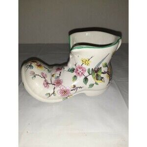 Vintage Old Foley James Kent Staffordshire "Chinese Rose" Porcelain Shoe Pink